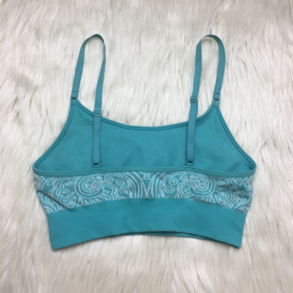 Athleta Teal Patterned Bra - image 5